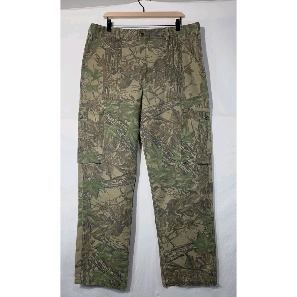Camo Gear Cargo Pants Mens Large Green Realtree Camouflage Made in USA 38x31